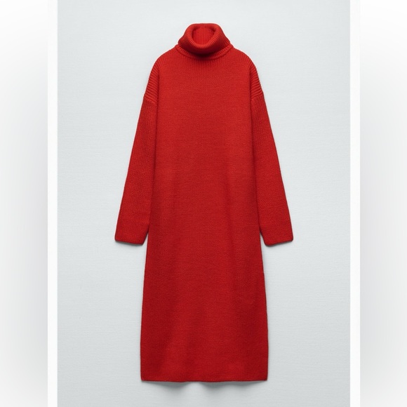 Long knit turtleneck dress M - Picture 2 of 2
